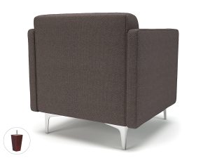 Napa Slim Arm 75cm Wide Armchair in Camira Era Fabric - Image 45