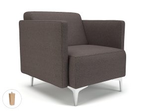 Napa Slim Arm 75cm Wide Armchair in Camira Era Fabric - Image 46