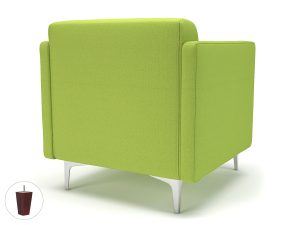 Napa Slim Arm 75cm Wide Armchair in Camira Era Fabric - Image 69