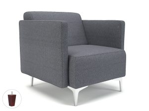 Napa Slim Arm 75cm Wide Armchair in Camira Era Fabric - Image 79