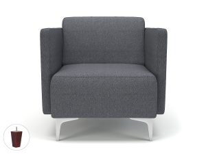 Napa Slim Arm 75cm Wide Armchair in Camira Era Fabric - Image 80