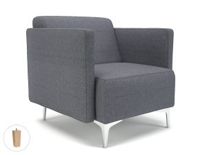Napa Slim Arm 75cm Wide Armchair in Camira Era Fabric - Image 82