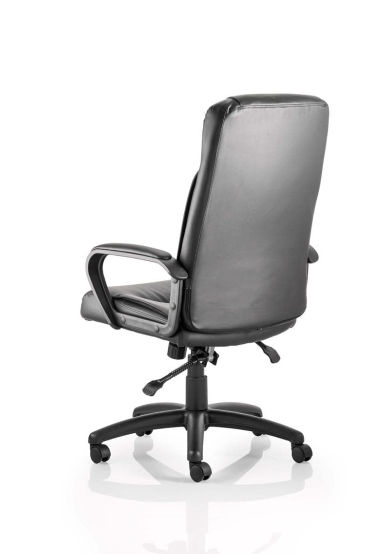 Plaza High Back Executive Black Leather Office Chair with Arms - Image 2
