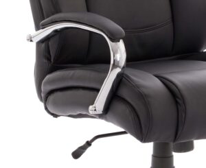 Texas High Back Heavy Duty Executive Black Leather Office Chair with Arms - Image 5