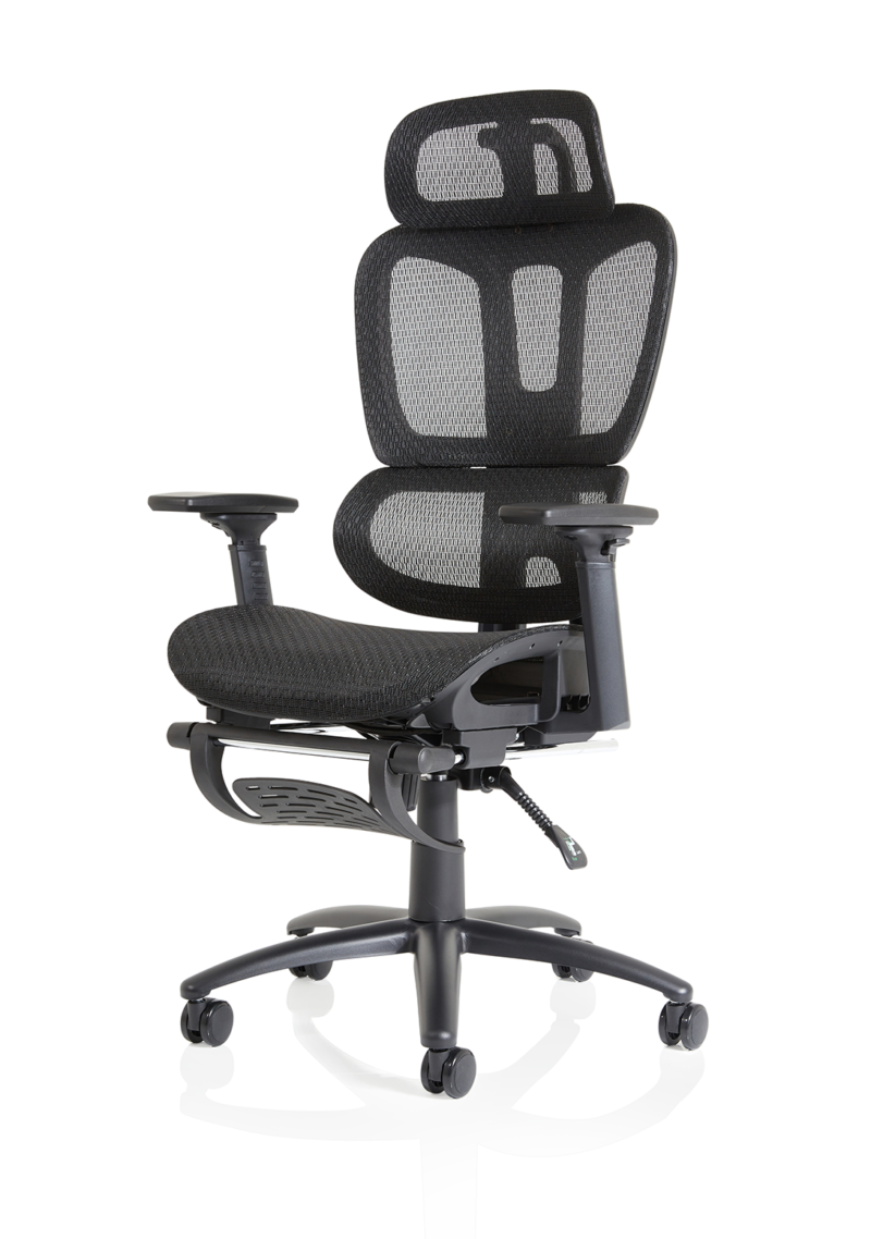 Horizon Executive Mesh Chair With Height Adjustable Arms and Footrest - Image 3