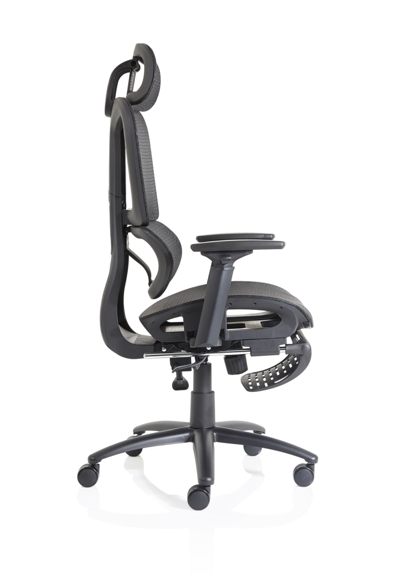 Horizon Executive Mesh Chair With Height Adjustable Arms and Footrest - Image 9