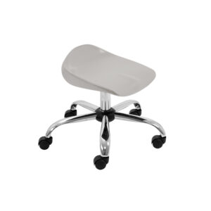 Titan Swivel Junior Stool with Chrome Base and Castors | Size 5-6 | Grey/Chrome