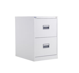 TC Steel 2 Drawer Filing Cabinet | White