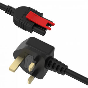 Mains Lead: 1.5mm Cable: 3 Pin UK Plug: 13 amp Fuse | 4 Metres | Black