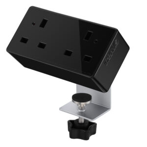 Desktop Power Module | 2 Outlets | No USB | Black/Black