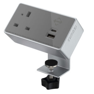 Desktop Power Module | 1 Outlet | 100W USB-C, 27W USB-A | Silver/Grey