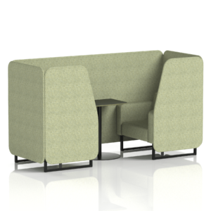 Brixworth Booth With Black Legs And Black Table In Single Tone - Image 2