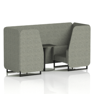 Brixworth Booth With Black Legs And Black Table In Single Tone - Image 6