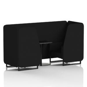 Brixworth Booth With Black Legs And Black Table In Single Tone - Image 9
