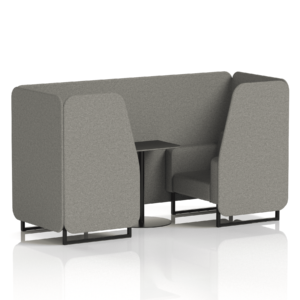 Brixworth Booth With Black Legs And Black Table In Single Tone - Image 10
