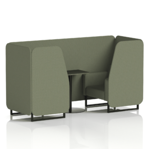 Brixworth Booth With Black Legs And Black Table In Single Tone - Image 14