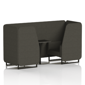Brixworth Booth With Black Legs And Black Table In Single Tone - Image 16