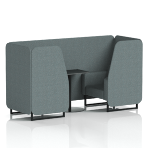 Brixworth Booth With Black Legs And Black Table In Single Tone - Image 18