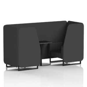 Brixworth Booth With Black Legs And Black Table In Single Tone - Image 21