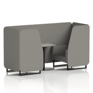 Brixworth Booth With Black Legs And Grey Table In Single Tone - Image 10