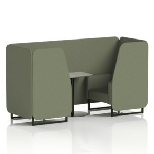 Brixworth Booth With Black Legs And Grey Table In Single Tone - Image 14