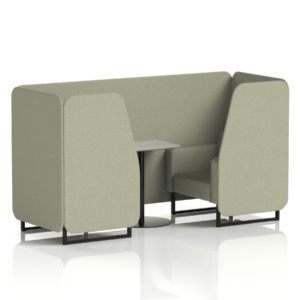 Brixworth Booth With Black Legs And Grey Table In Single Tone - Image 15