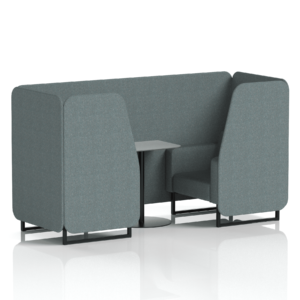 Brixworth Booth With Black Legs And Grey Table In Single Tone - Image 18