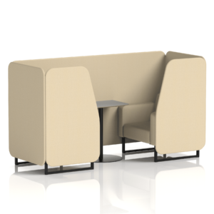 Brixworth Booth With Black Legs And Grey Table In Single Tone - Image 30