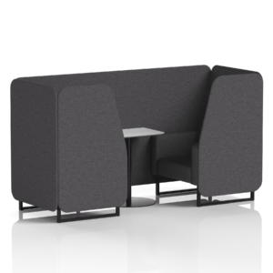 Brixworth Booth With Black Legs And White Table In Single Tone - Image 7