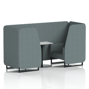 Brixworth Booth With Black Legs And White Table In Single Tone - Image 18
