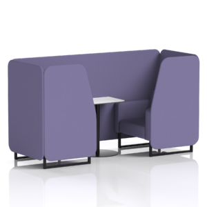 Brixworth Booth With Black Legs And White Table In Single Tone - Image 22