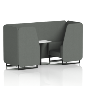 Brixworth Booth With Black Legs And White Table In Single Tone - Image 26