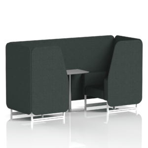 Brixworth Booth With White Legs And Grey Table In Single Tone - Image 3