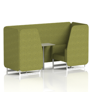 Brixworth Booth With White Legs And Grey Table In Single Tone - Image 5