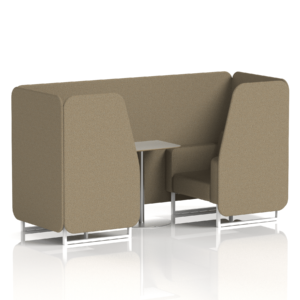 Brixworth Booth With White Legs And Grey Table In Single Tone - Image 13