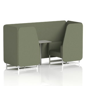 Brixworth Booth With White Legs And Grey Table In Single Tone - Image 14