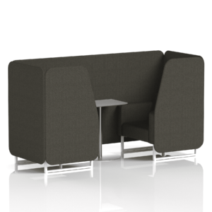 Brixworth Booth With White Legs And Grey Table In Single Tone - Image 16