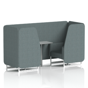 Brixworth Booth With White Legs And Grey Table In Single Tone - Image 18