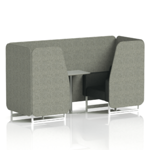 Brixworth Booth With White Legs And Grey Table In Two Tone - Image 6