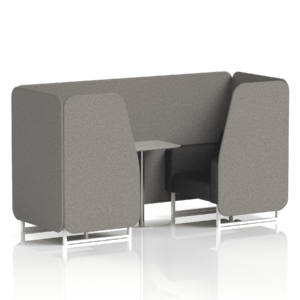 Brixworth Booth With White Legs And Grey Table In Two Tone - Image 10