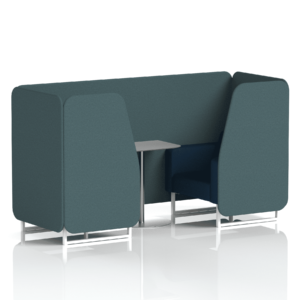 Brixworth Booth With White Legs And Grey Table In Two Tone - Image 11