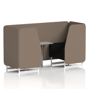 Brixworth Booth With White Legs And Grey Table In Two Tone - Image 12