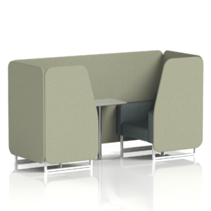 Brixworth Booth With White Legs And Grey Table In Two Tone - Image 15