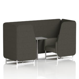 Brixworth Booth With White Legs And Grey Table In Two Tone - Image 16