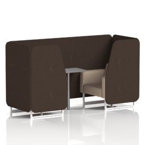 Brixworth Booth With White Legs And Grey Table In Two Tone - Image 24