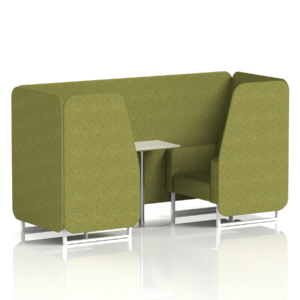 Brixworth Booth With White Legs And White Table In Single Tone - Image 5