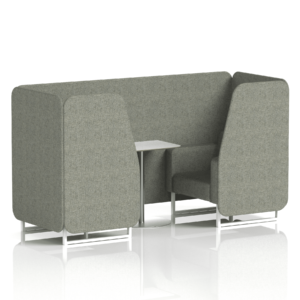 Brixworth Booth With White Legs And White Table In Single Tone - Image 6