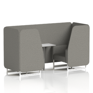 Brixworth Booth With White Legs And White Table In Single Tone - Image 10