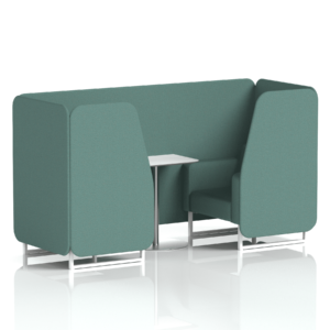 Brixworth Booth With White Legs And White Table In Single Tone - Image 25