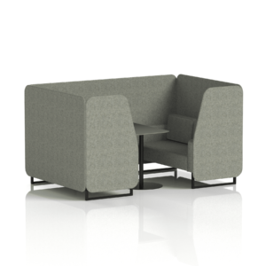 Brixworth Booth With Black Legs And Black Table In Single Tone - Image 36